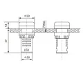 WOLTOMIERZ TABLICOWY CYFROWY OKRĄGŁY AC 60-500V 22 MM BIAŁY