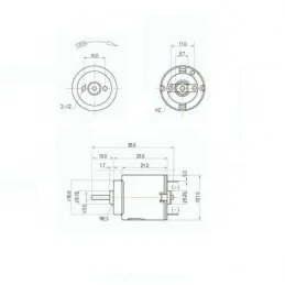 SILNIK DC 140 3-4.5V DŁUGOŚĆ WAŁU 3 MM