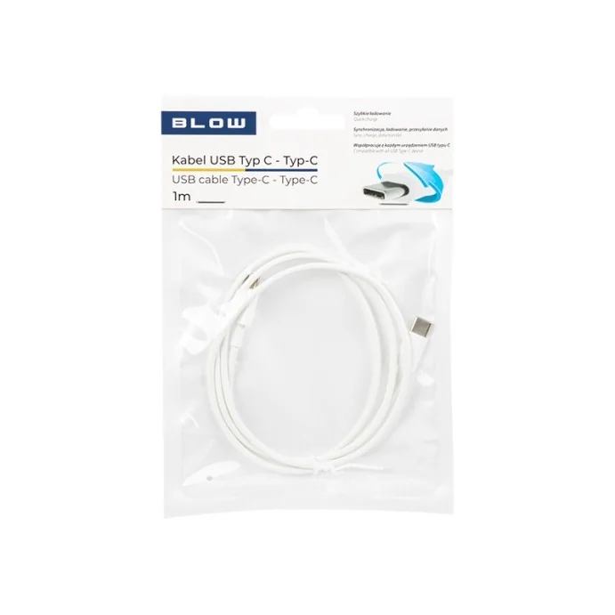 KABEL USB TYPU C 1M BIAŁY