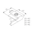 NAKRĘTKA MŁOTECZKOWA T-NUT M4 DO PROFILI ALUMINIOWYCH V-SLOT