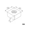 NAKRĘTKA KWADRATOWA M6 10*5 MM
