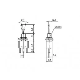 PRZEŁĄCZNIK DŹWIGNIOWY SMTS-103 3 POZYCJE 3 PIN