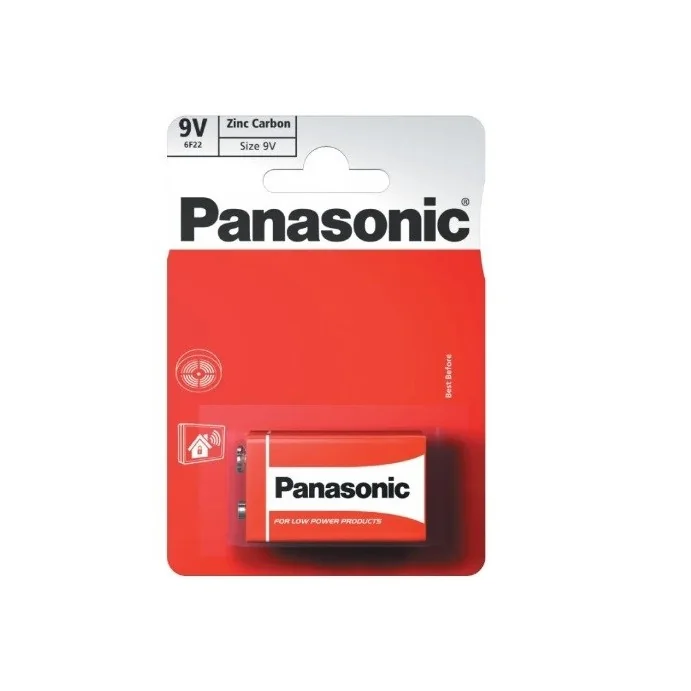 BATERIA 6F22 9V CYNKOWO WĘGLOWA PANASONIC