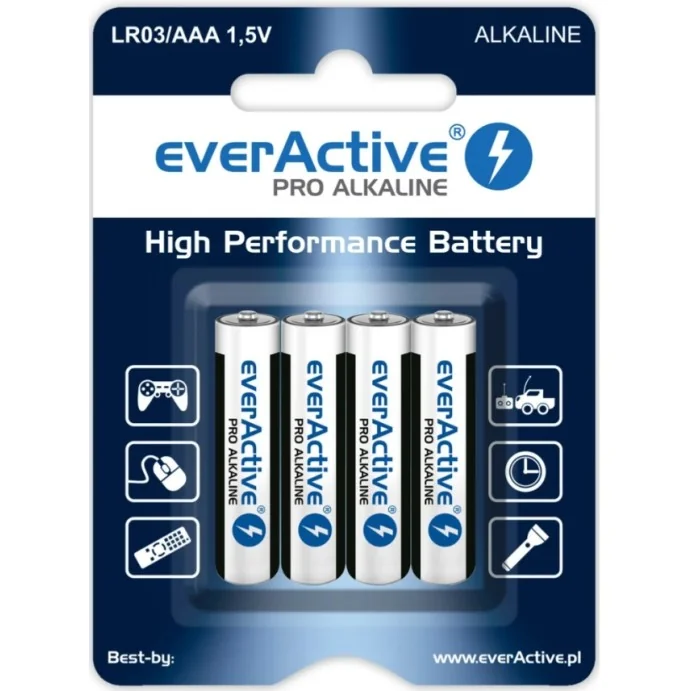 BATERIA ALKAICZNA LR03 AAA EVERACTIVE PRO - BLISTER 4 SZTUKI