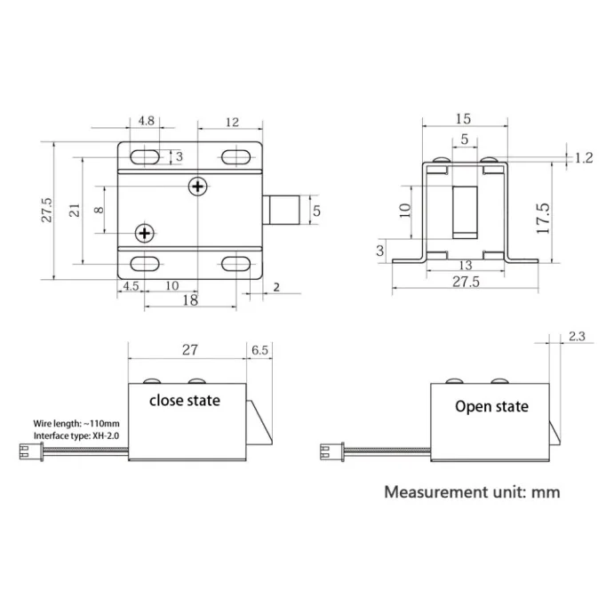 ELEKTROZAMEK 6V 0.6A MINI