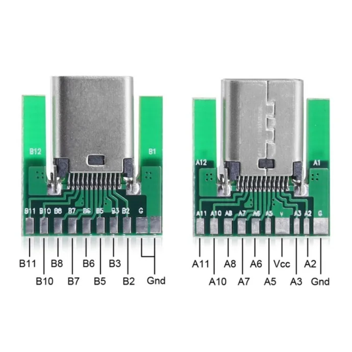 GNIAZDO USB 3.1 TYP C PRZEJŚCIE NA PCB 24 PIN