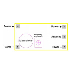 MINI TRANSMITER FM Z MIKROFONEM 88-115 MHz 2-9V - PODSŁUCH