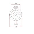 NAKRĘTKA DO ŚRUBY TRAPEZOWEJ 2MM T8  KASUJĄCA LUZ - SKOK GWINTU 2 MM