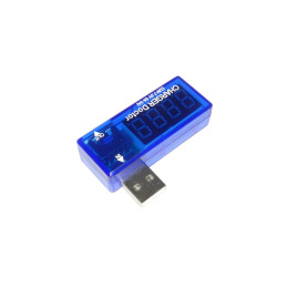 WOLTOMIERZ + AMPEROMIERZ USB - TESTER 3.5 - 7V 0 - 3A NIEBIESKI