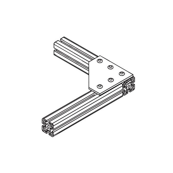 ŁĄCZNIK TYPU L DO PROFILI ALUMINIOWYCH 2020 V-SLOT CZARNY