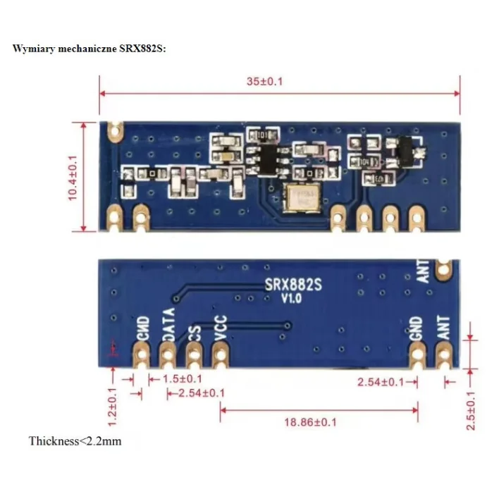 MODUŁ RADIOWY NADAJNIK STX882  + ODBIORNIK SRX882 433 MHz