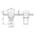 WOLTOMIERZ TABLICOWY CYFROWY OKRĄGŁY AC 60-500V 22 MM ZIELONY