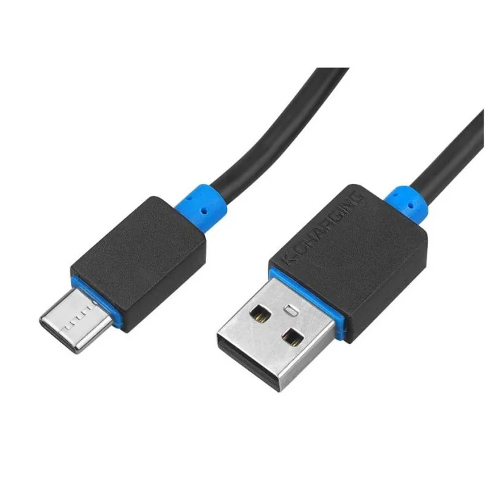 KABEL USB WTYK A - MICRO USB WTYK TYPU C CZARNY 3M