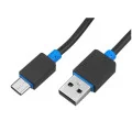 KABEL USB WTYK A - MICRO USB WTYK TYPU C CZARNY 3M