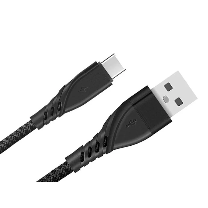 KABEL USB WTYK A - MICRO USB WTYK TYPU C CZARNY 1M