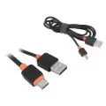 KABEL USB WTYK A - MICRO USB WTYK TYPU C FAST CHARGING CZARNY 1M