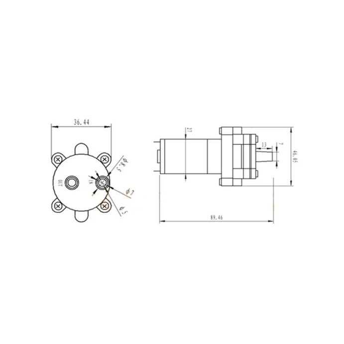 MINIATUROWA POMPA POWIETRZA, CIECZY 6 - 12V ZTA31593