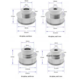 ZĘBATKA DO PASKÓW GT2 6MM 36 ZĘBÓW 10MM DO DRUKAREK 3D RepRap