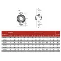 ŁOŻYSKO SAMONASTAWNE KFL08 8 MM POZIOME