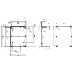 OBUDOWA PLASTIKOWA 224 X 174 X 8 Z90 PS HERMETYCZNA JASNA