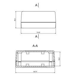 OBUDOWA PLASTIKOWA 90 X 80 X 38 Z79 JASNA