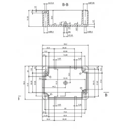 OBUDOWA PLASTIKOWA 88.2 X 64.3 X 41.7 Z56 JASNA