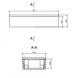 OBUDOWA PLASTIKOWA 95 X 45 X 23 Z75 CZARNA ABS