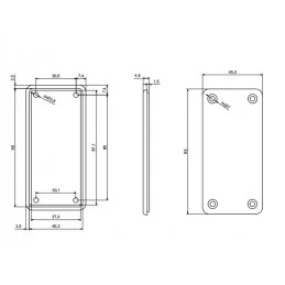 OBUDOWA PLASTIKOWA 95 X 45 X 23 Z75 CZARNA ABS