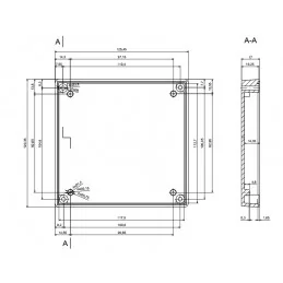 OBUDOWA PLASTIKOWA 126.1 X 120.4 X 53.9 Z20 CZARNA