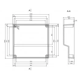 OBUDOWA PLASTIKOWA 126.1 X 120.4 X 53.9 Z20 CZARNA