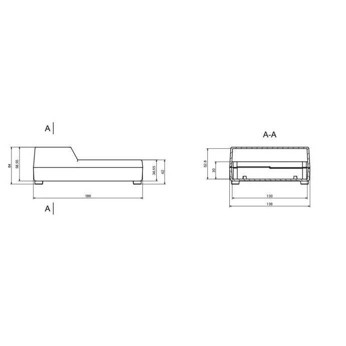 OBUDOWA PLASTIKOWA 190 X 138 X 59 Z20A CZARNA