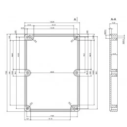 OBUDOWA PLASTIKOWA 176.8 X 126 X 55.7 Z74 JASNA HERMETYCZNA