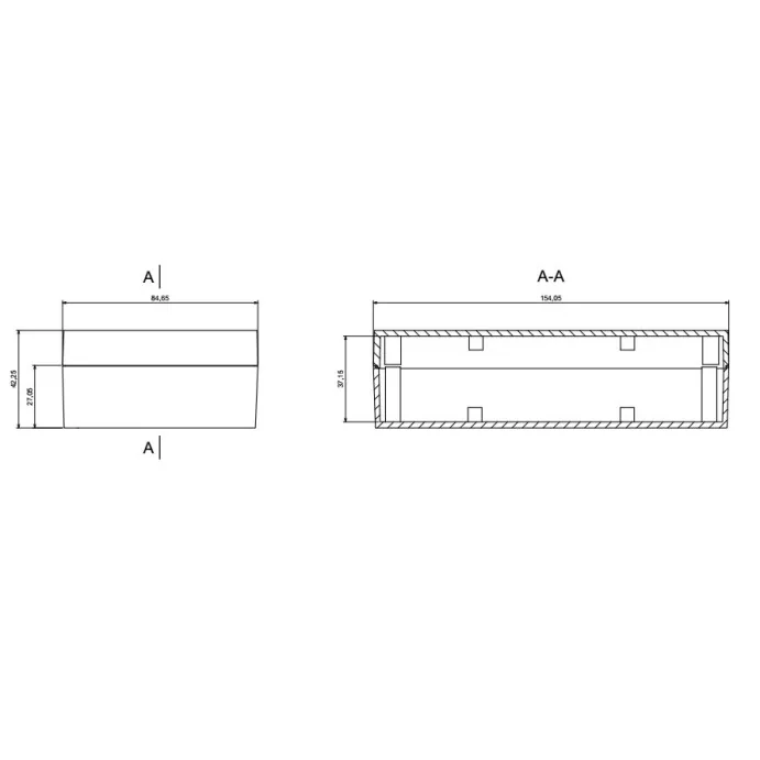 OBUDOWA PLASTIKOWA 154 X 84.5 X 42.5 Z78 CZARNA ABS