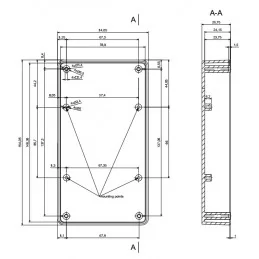 OBUDOWA PLASTIKOWA 154 X 84.5 X 42.5 Z78 CZARNA ABS