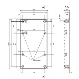 OBUDOWA PLASTIKOWA 154 X 84.5 X 42.5 Z78 CZARNA ABS