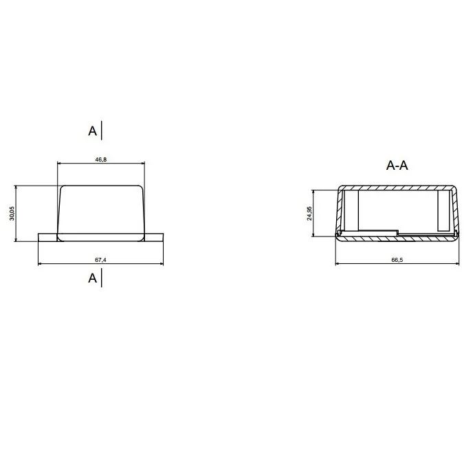 OBUDOWA PLASTIKOWA 66 X 48 X 30 Z24U