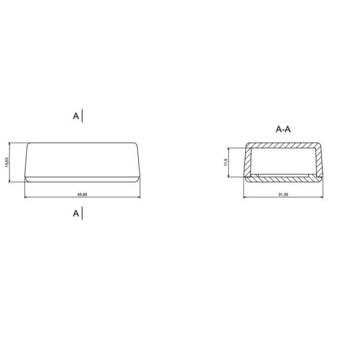 OBUDOWA PLASTIKOWA 46 X 31 X 16 Z43 CZARNA ABS