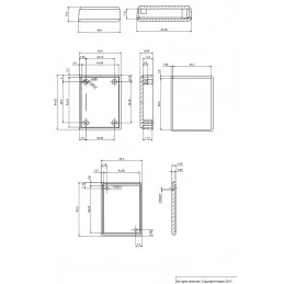 OBUDOWA PLASTIKOWA 64.5 X 49.5 X 17.7 Z69 CZARNA ABS