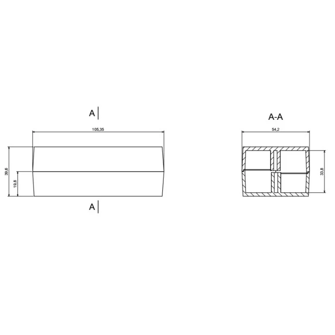 OBUDOWA PLASTIKOWA 106 X 55 X 40 Z7C JASNA