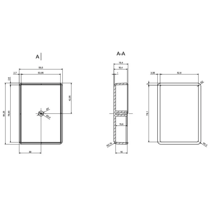 OBUDOWA PLASTIKOWA 84 X 59 X 30 Z23 JASNA