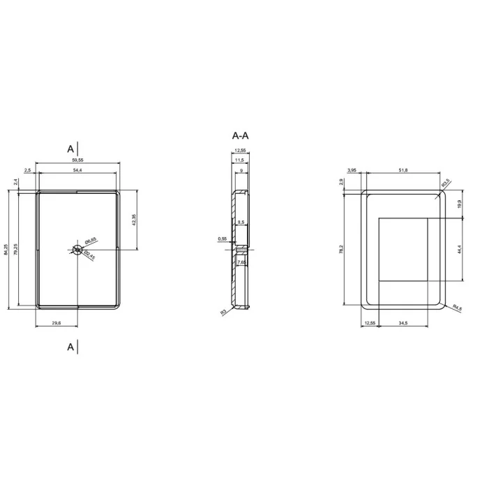 OBUDOWA PLASTIKOWA 84 X 59 X 30 Z23 JASNA