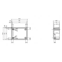 OBUDOWA PLASTIKOWA 66 X 49 X 28 Z68U ABS