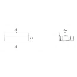 OBUDOWA PLASTIKOWA 95 X 45 X 23 Z75 NIEBIESKA