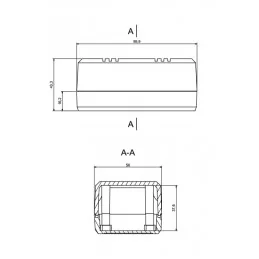 OBUDOWA PLASTIKOWA 99.8 X 56.1 X 43.3 Z45 WENTYLOWANA ABS