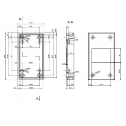 OBUDOWA PLASTIKOWA 99.8 X 56.1 X 43.3 Z45 WENTYLOWANA ABS