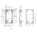 OBUDOWA PLASTIKOWA 99.8 X 56.1 X 43.3 Z45 WENTYLOWANA ABS