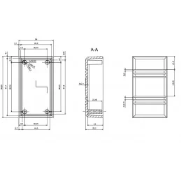 OBUDOWA PLASTIKOWA 99.8 X 56.1 X 43.3 Z45 WENTYLOWANA ABS