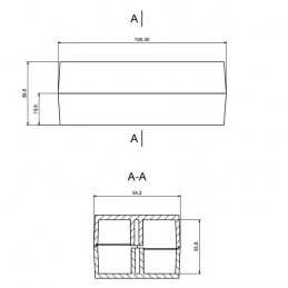 OBUDOWA PLASTIKOWA 106 X 55 X 40 Z7C CZARNA