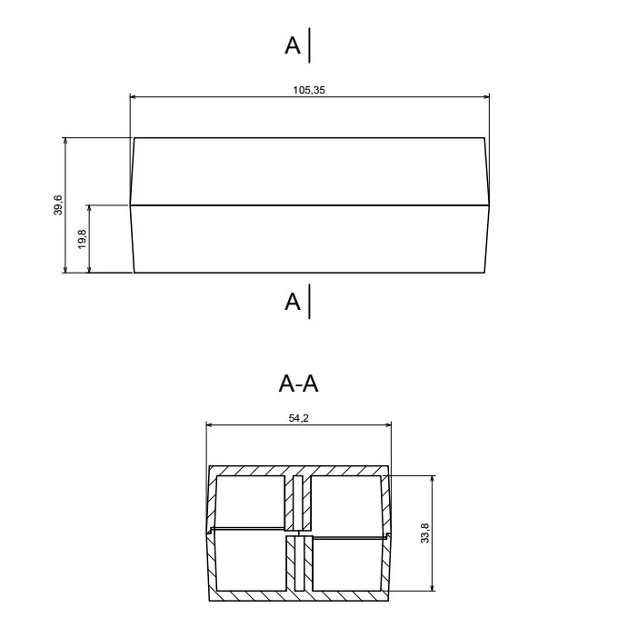 OBUDOWA PLASTIKOWA 106 X 55 X 40 Z7C CZARNA