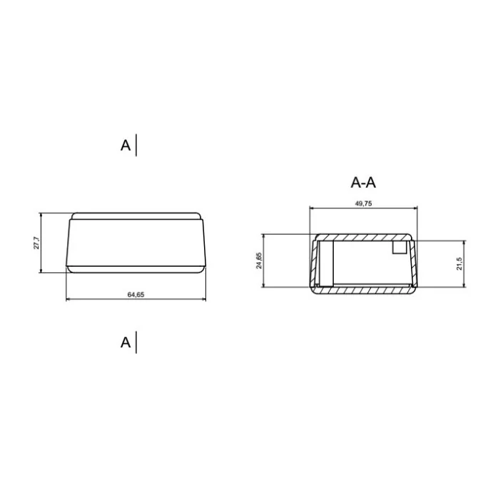 OBUDOWA PLASTIKOWA 66 X 49 X 28 Z68 ABS